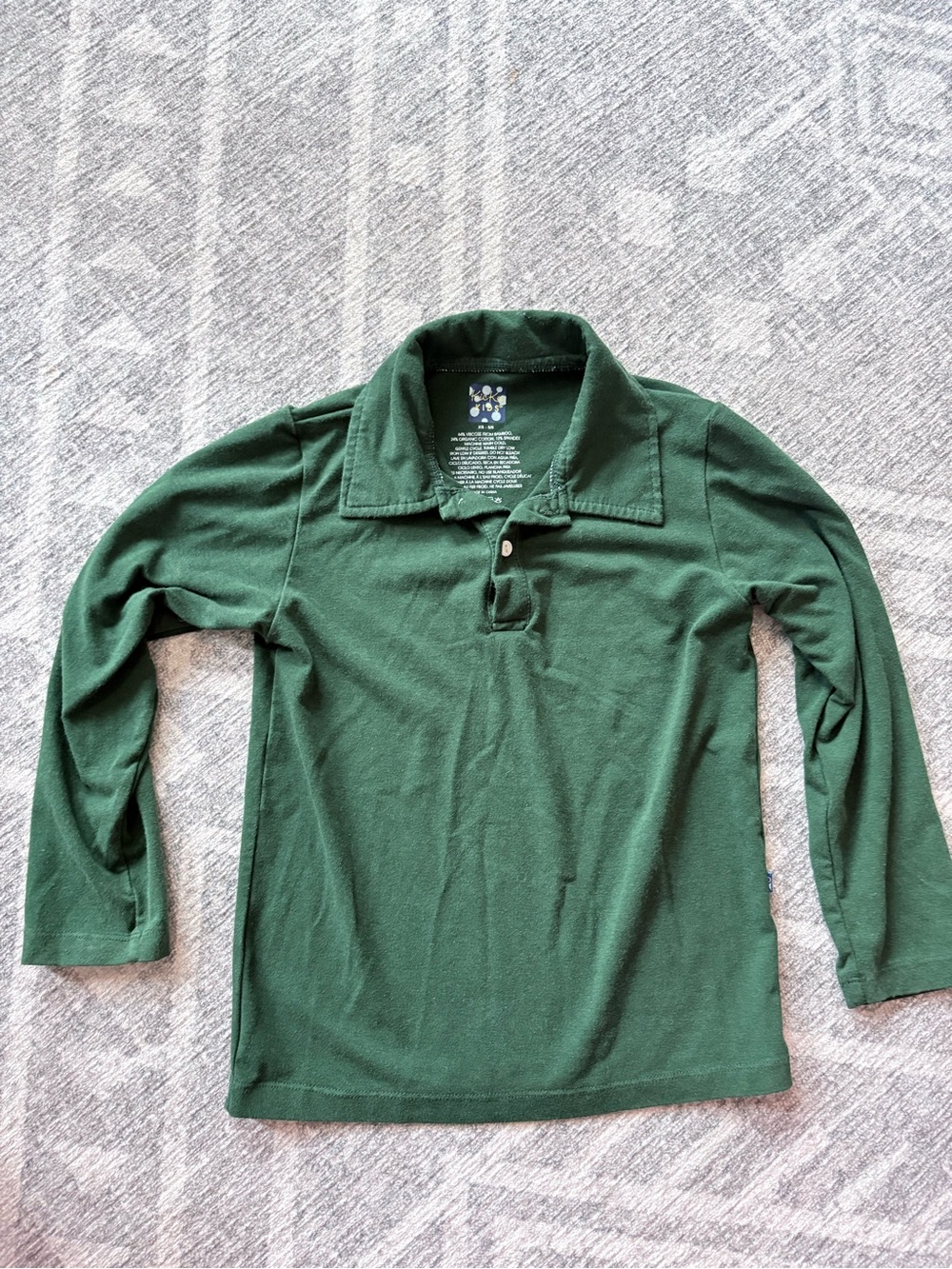 Kickee Pants Dark Green Long Sleeve Polo